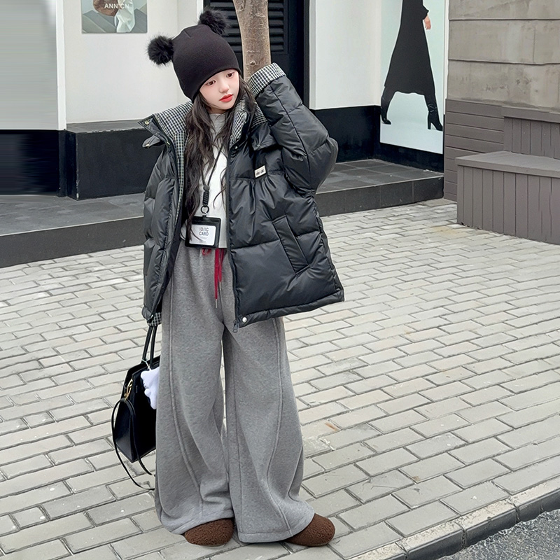 女童冬装棉衣2025新款三防免洗儿童加厚棉袄外套大童女孩超好看