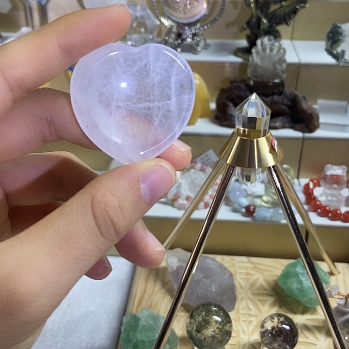 颈饰未镶嵌水晶福利特价 白水爱心底座