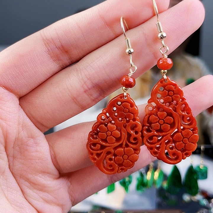 翡翠耳饰未镶嵌饰品