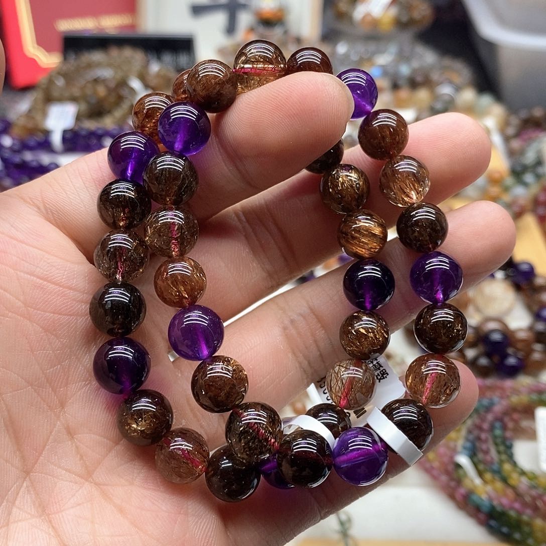 水晶手链未镶嵌多样性发货发一条