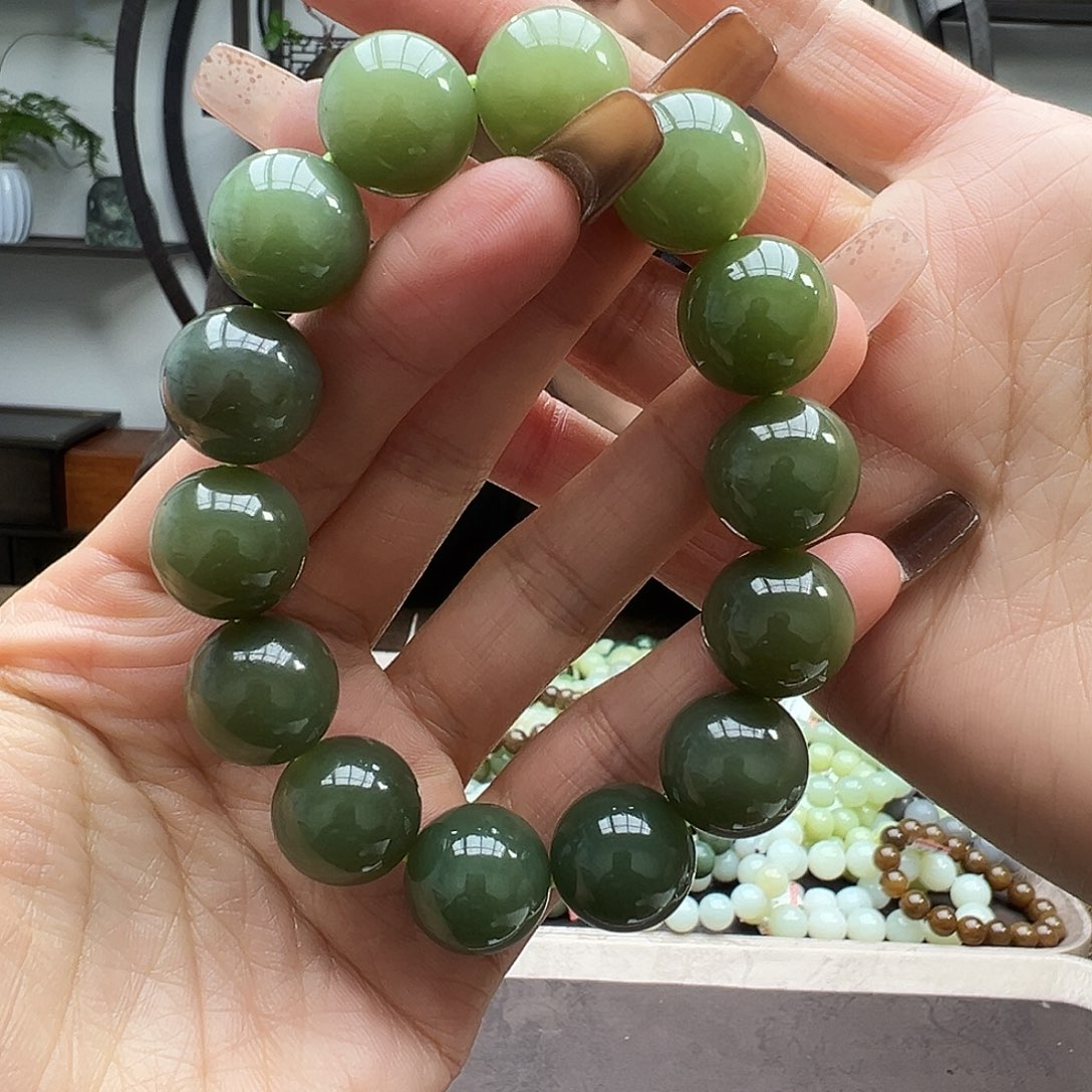 和田玉未镶嵌手链16青黄口