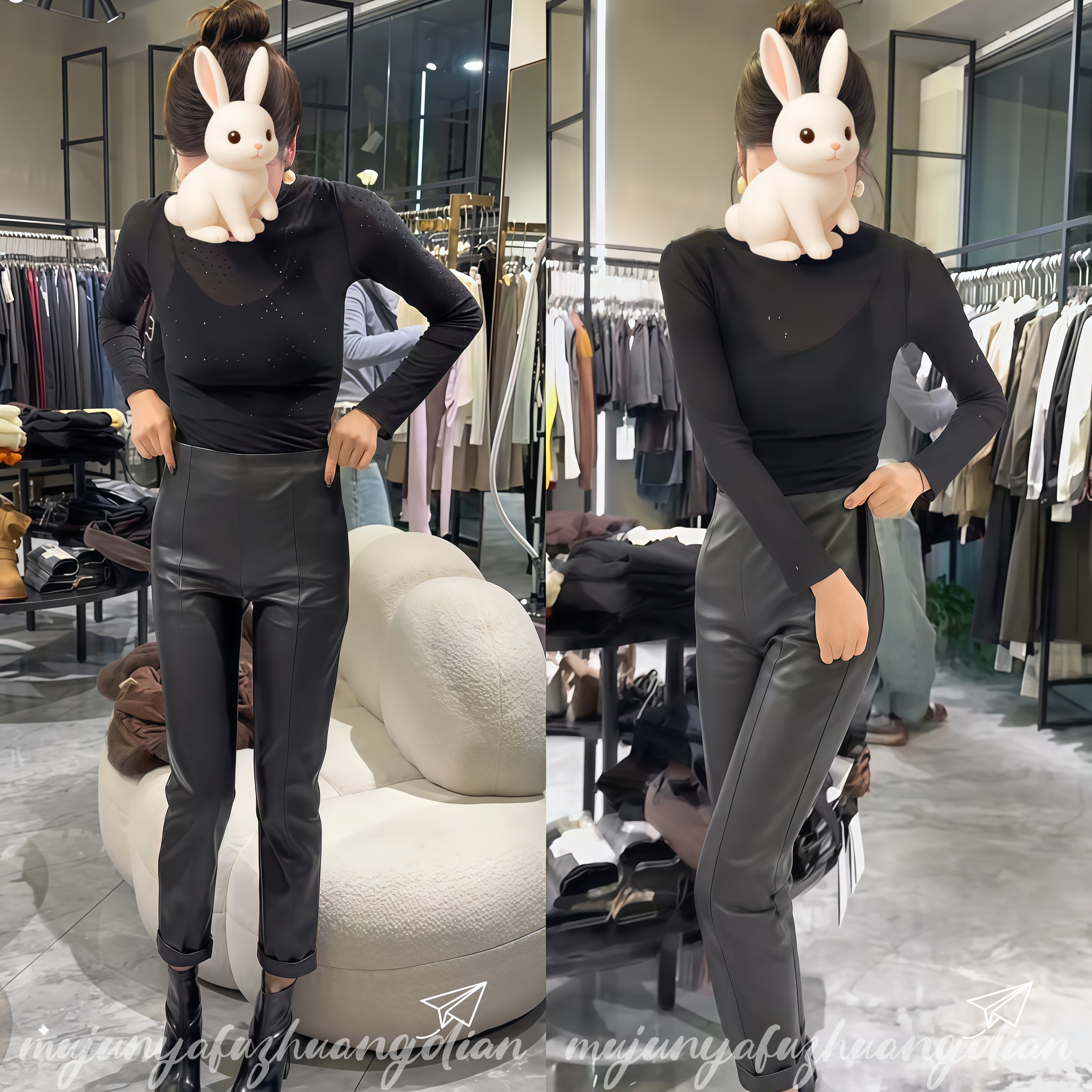 炸街爆款女2025秋季新款烫钻星空黑色网纱打底衫