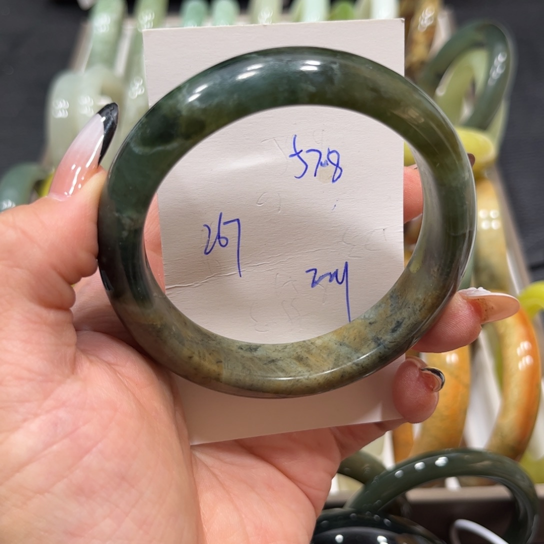 未镶嵌蛇纹石玉手镯