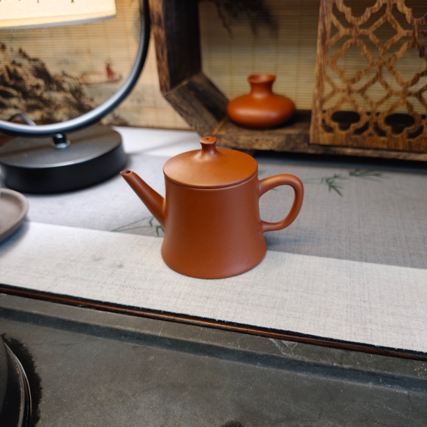 【开运壶】潮州手拉壶 120毫升朱泥全手工制作功夫茶壶