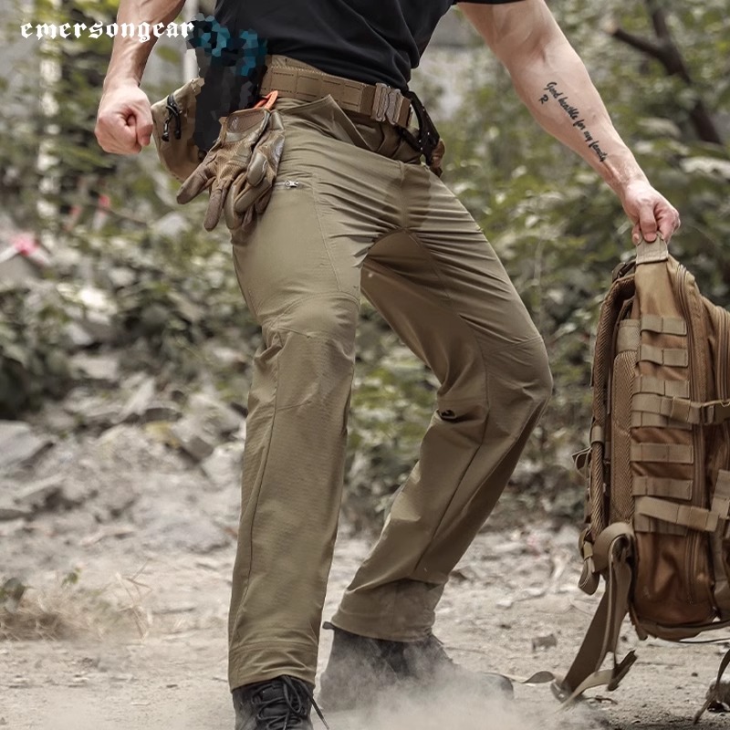 爱默生鲸鲨速干裤男户外薄款战术长裤夏季修身透气快干弹力登山裤