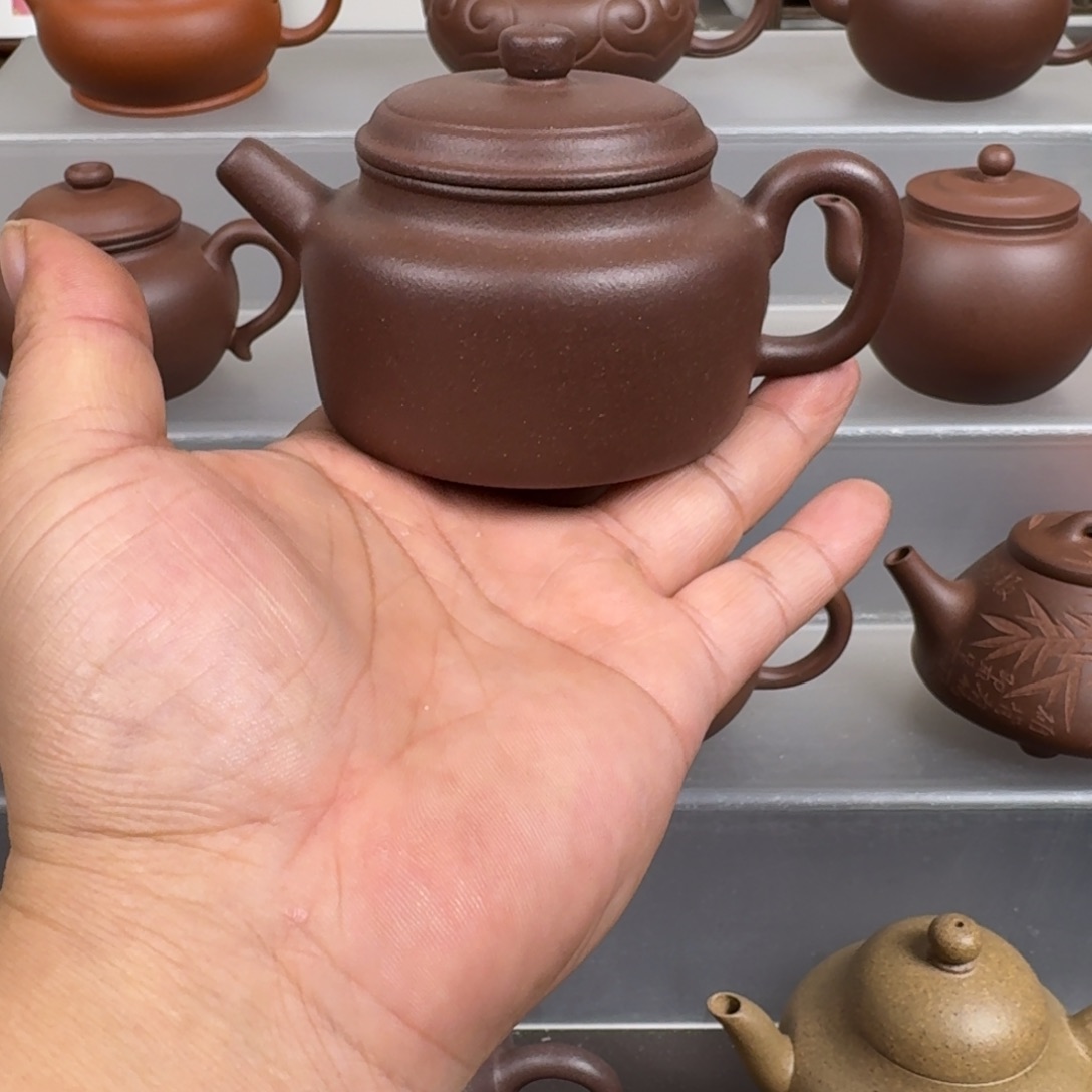 半***间紫砂茶壶宜兴大瑕疵