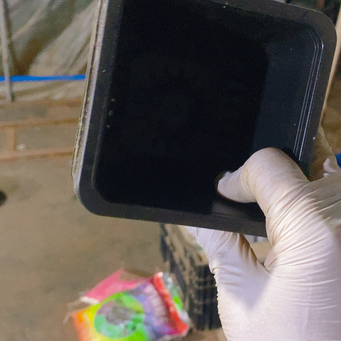 塑料新10公分黑方盆20个