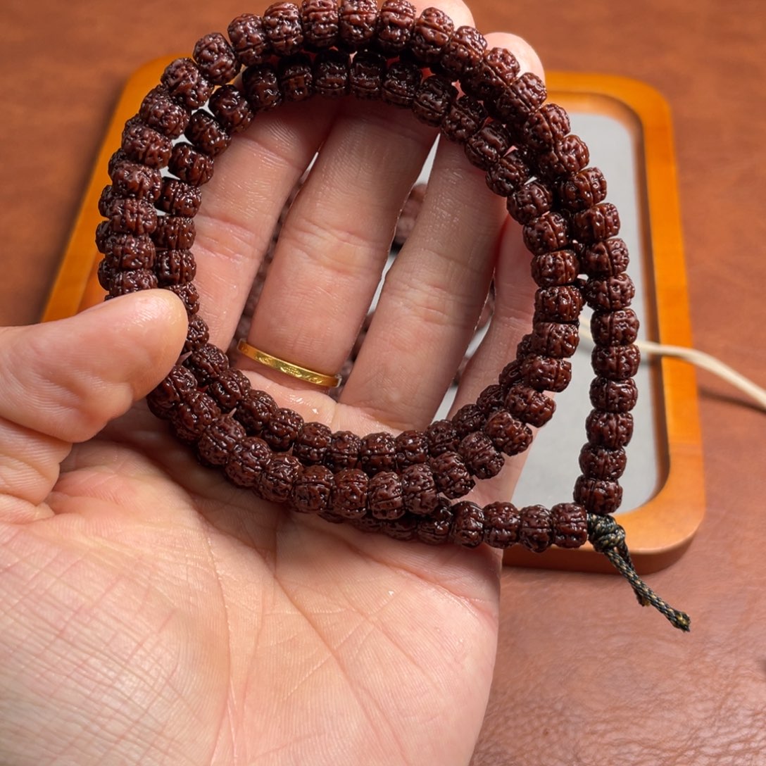 神***7金刚菩提吊坠藏切五星盘龙108尺寸8