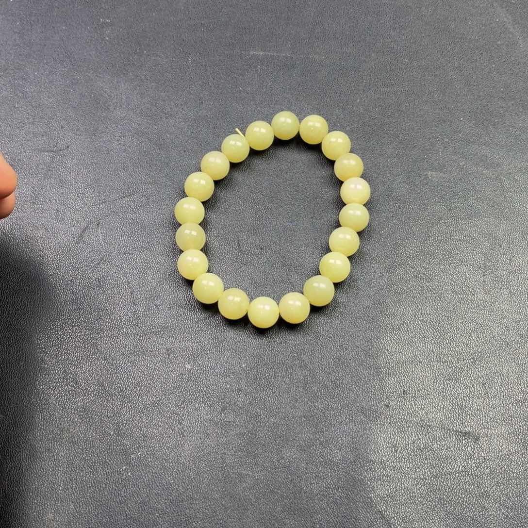 和田玉手链未镶嵌多样性新疆若羌黄口20颗卡10货头