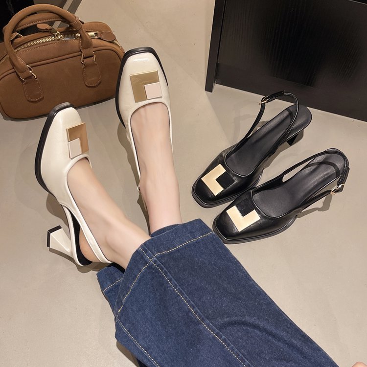 001-200百搭时尚高跟鞋2025新款细跟尖头气质单鞋女鞋