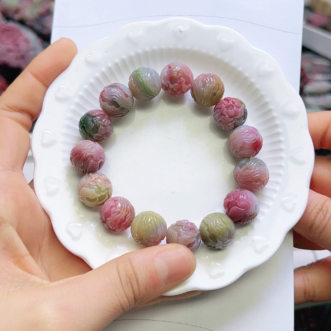 玛瑙/玉髓手链未镶嵌家*