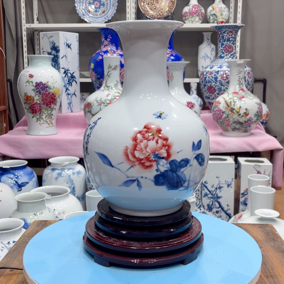 摆件景德镇陶瓷赏瓶
