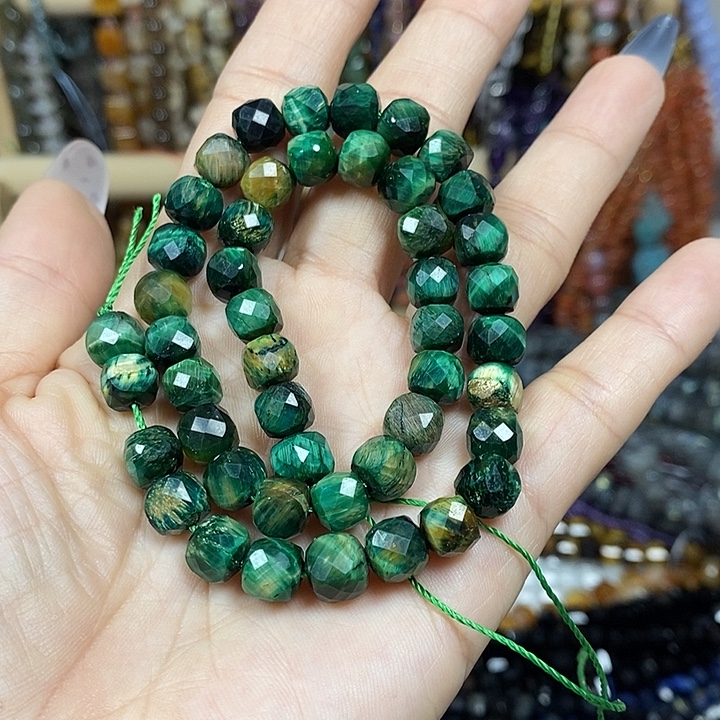 玛瑙/玉髓未镶嵌珠宝半成品虎眼切面方糖卡7.5mm