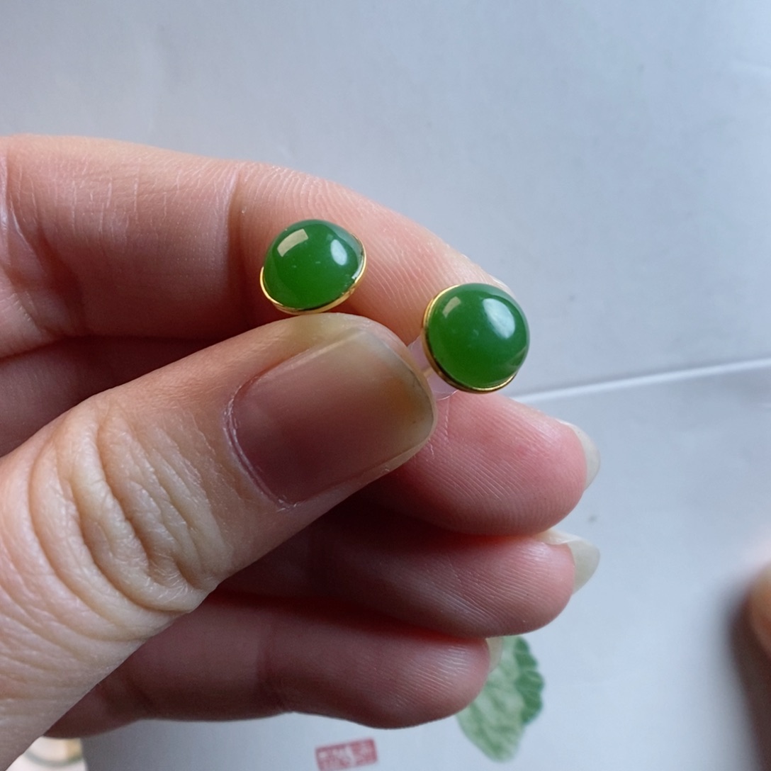 和田玉手链18K金镶嵌