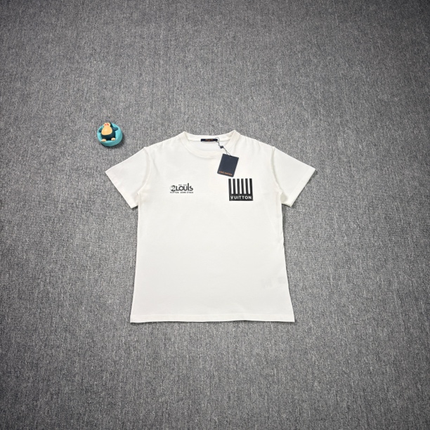 未使用 LouisVuitton/路易威登 白色钢琴印花短袖/M码