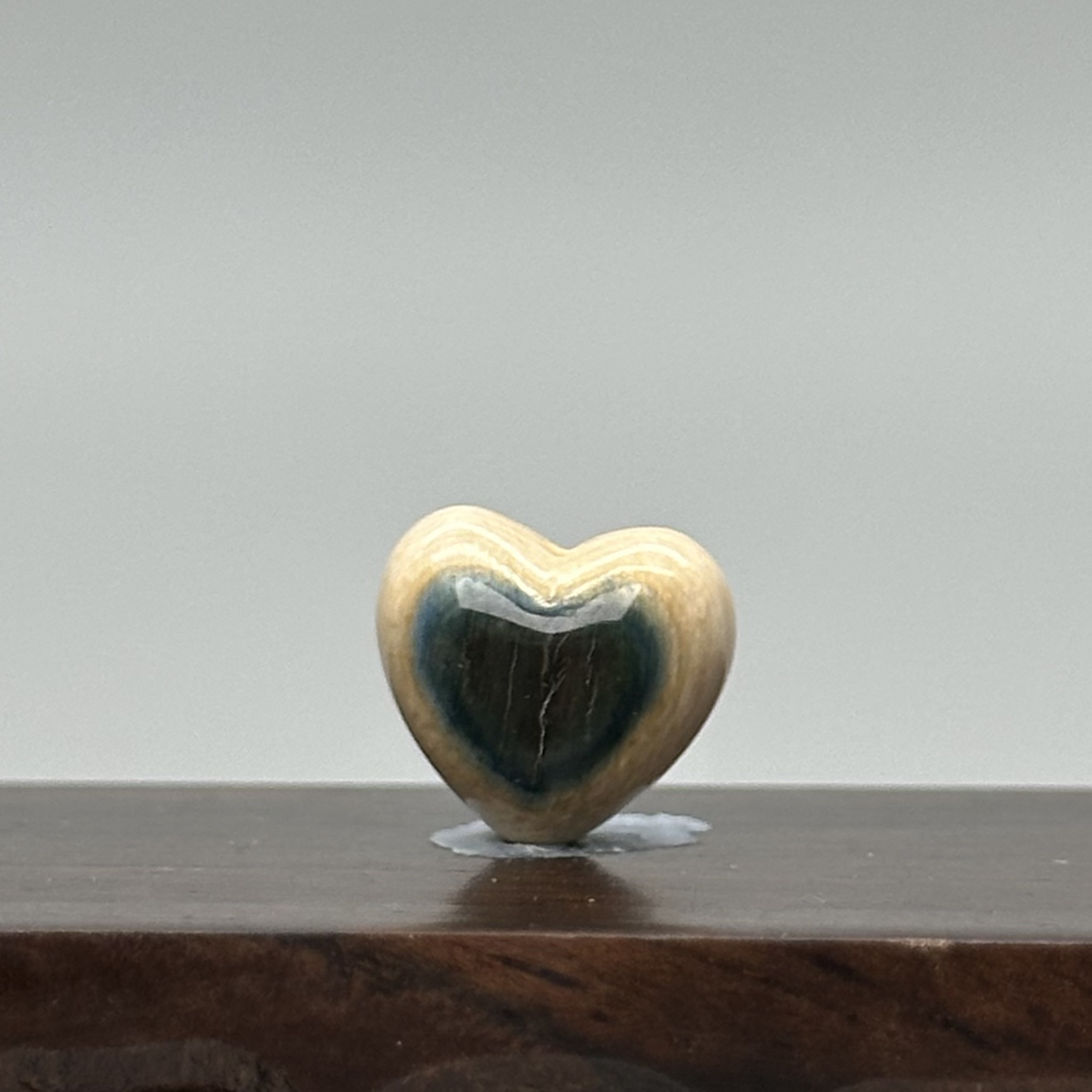 DEZHI/德志【蓝皮爱心】11*12*9mm天地孔1.5猛犸牙1.3g配饰K63