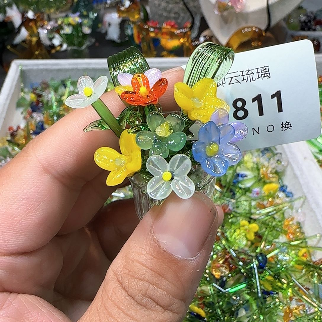 琉璃手工艺品811插花