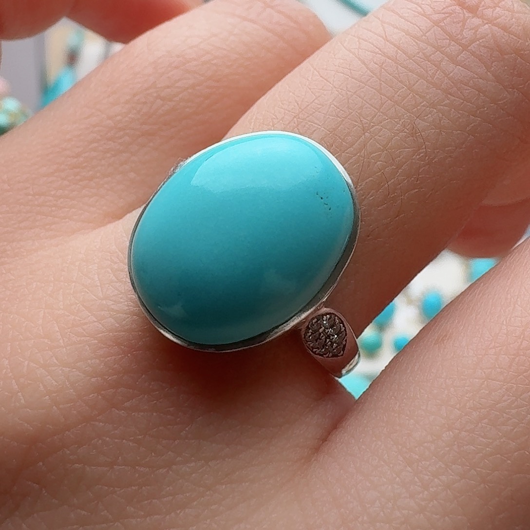 绿松石配饰银S925镶嵌