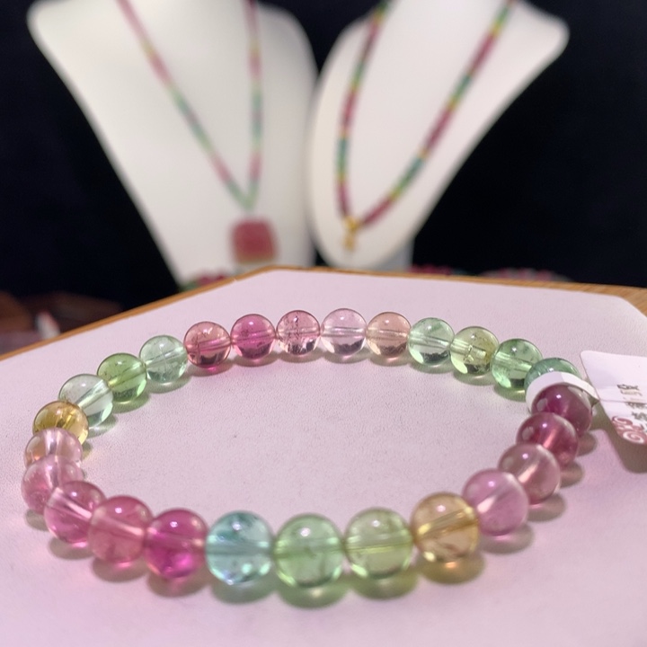 双色碧玺手链未镶嵌