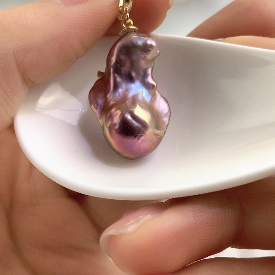 淡水珍珠银S925镶嵌颈饰