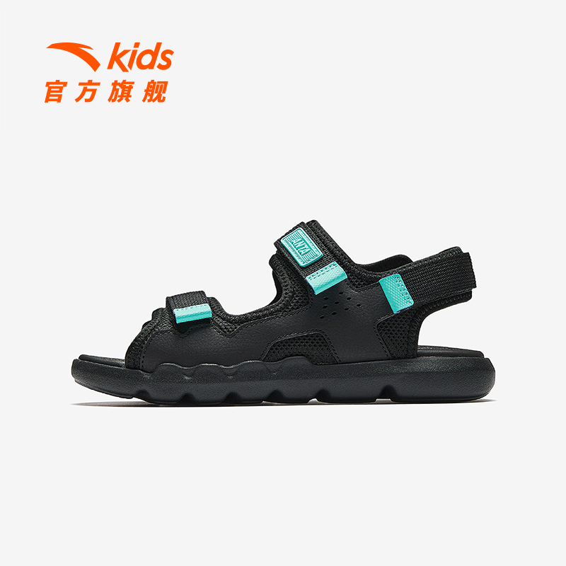 安踏儿童男大童沙滩鞋25夏新舒适防滑耐磨青少年露趾休闲凉鞋6927