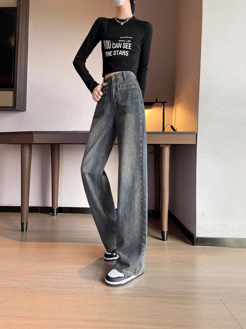 001-100女士加绒牛仔裤百搭显瘦微瑕疵尾货