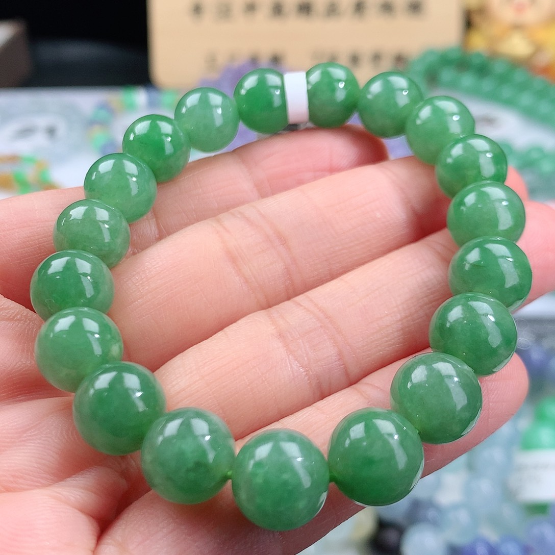 翡翠手链未镶嵌卡10mm