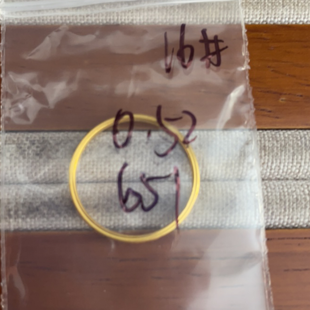 克重0.52 16号 碎冰冰戒指 足金999