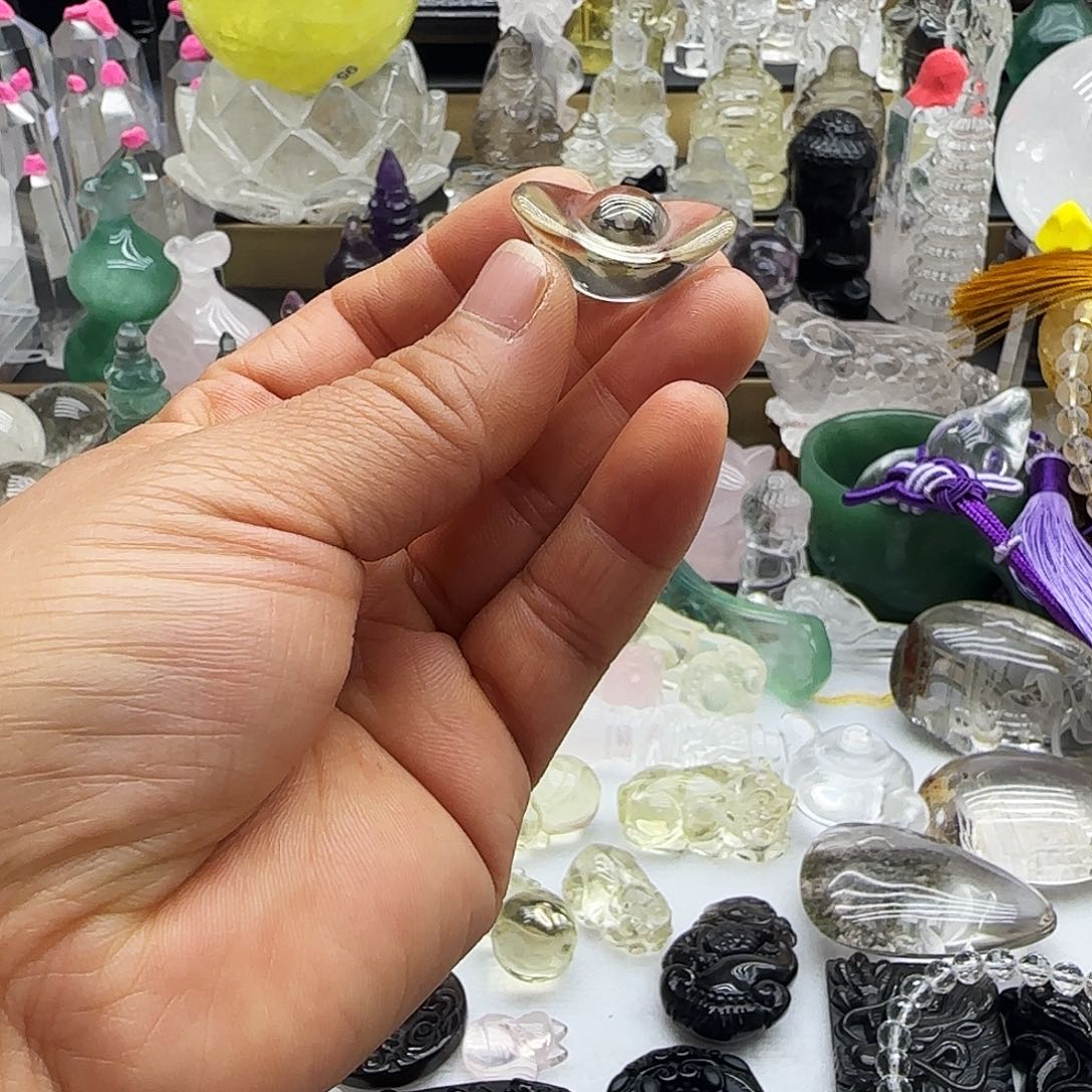 水晶车挂未镶嵌摆件