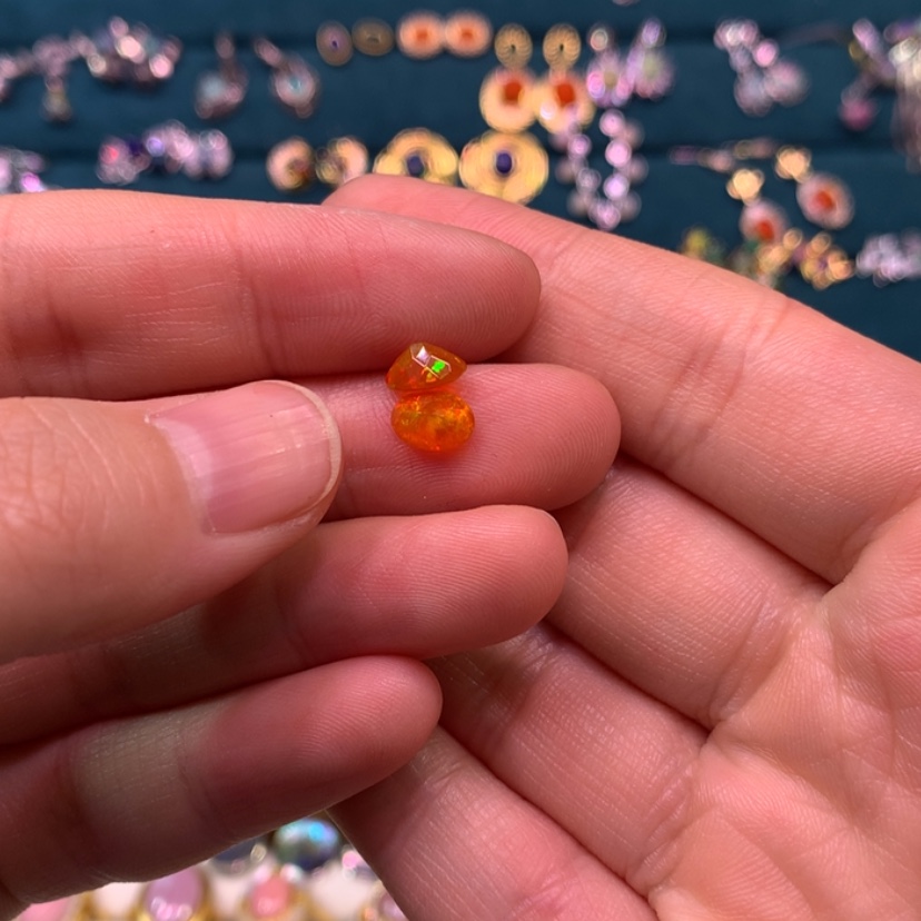 【闪购商品】欧泊耳钉款式银S925镶嵌?****