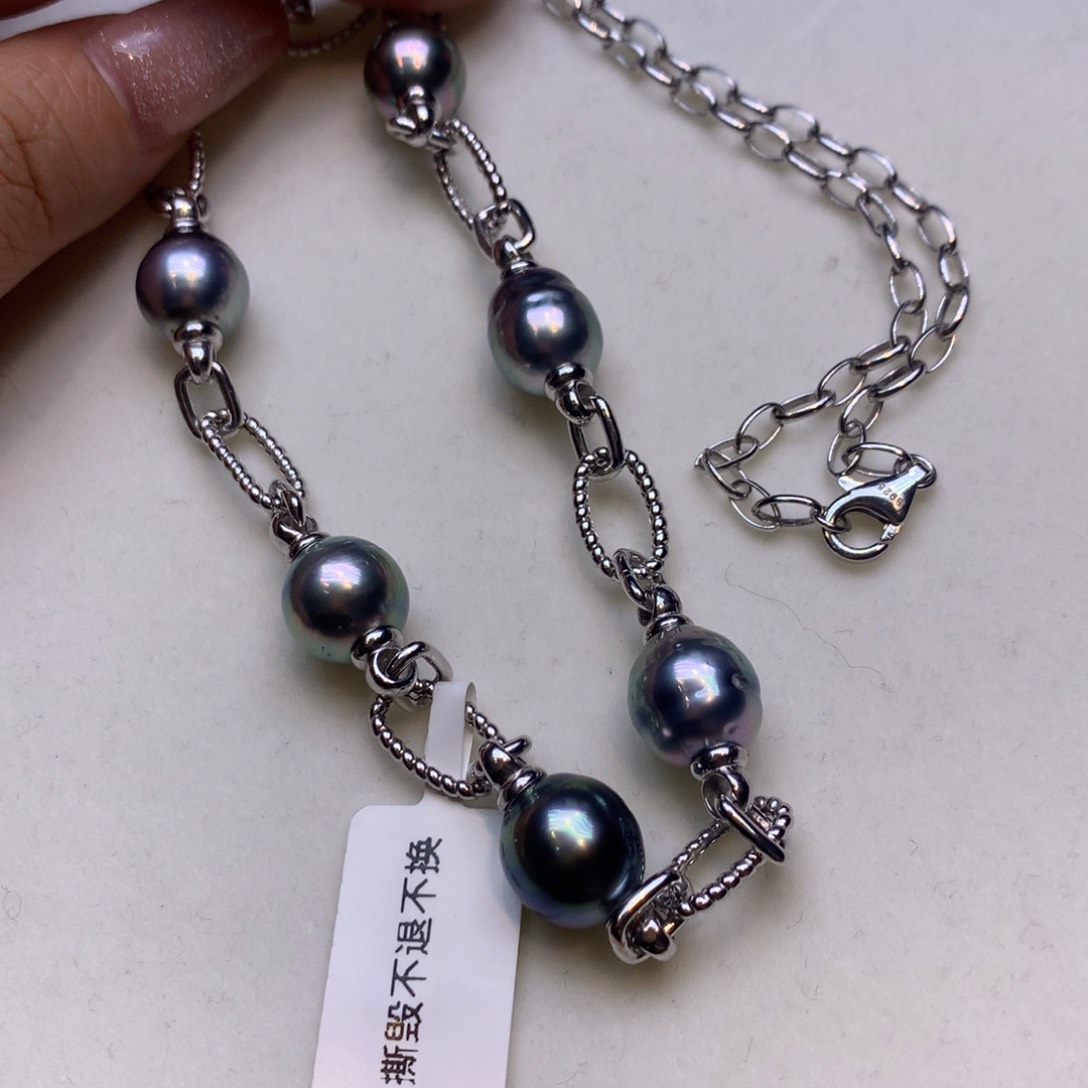 颈饰银S925镶嵌海水珍珠