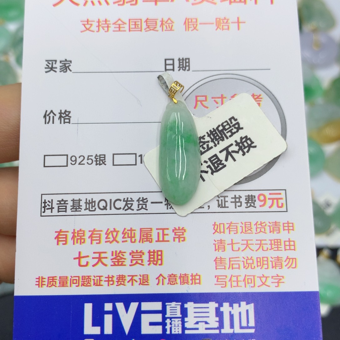翡翠颈饰18K金镶嵌翡翠