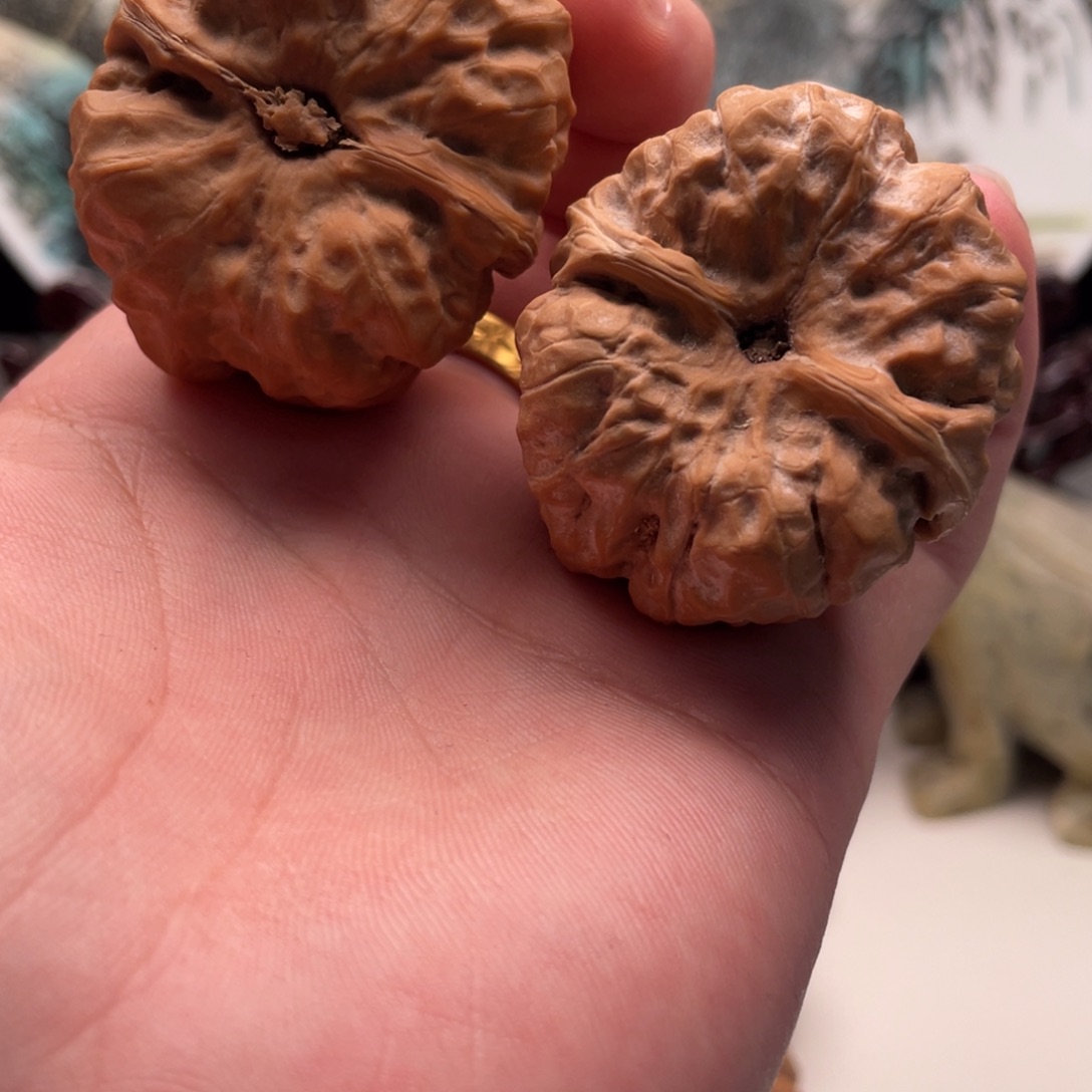 姓***逗核桃蛤蟆头文玩C10