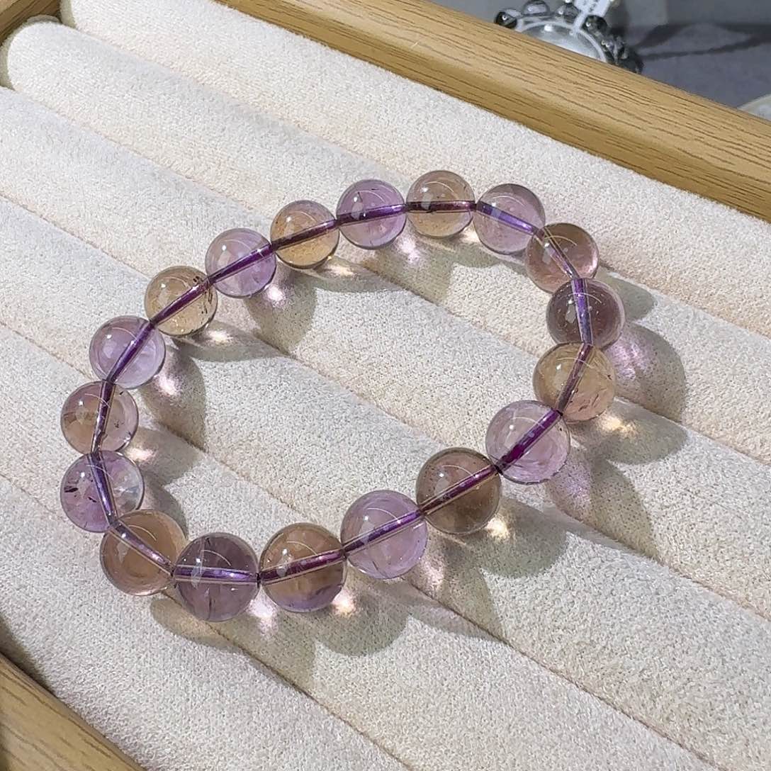 水晶手链未镶嵌紫黄11