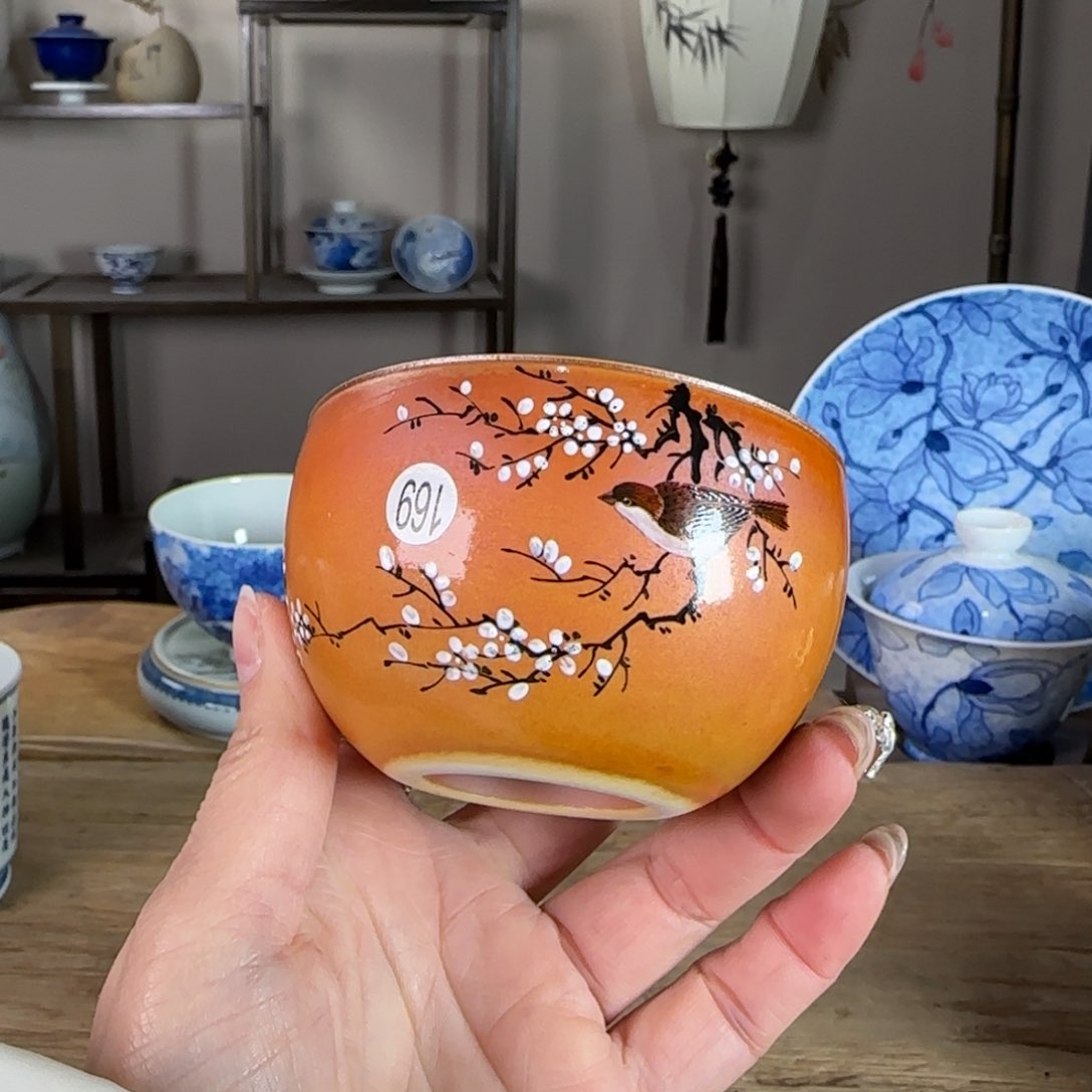 杯景德镇陶瓷柴烧多人