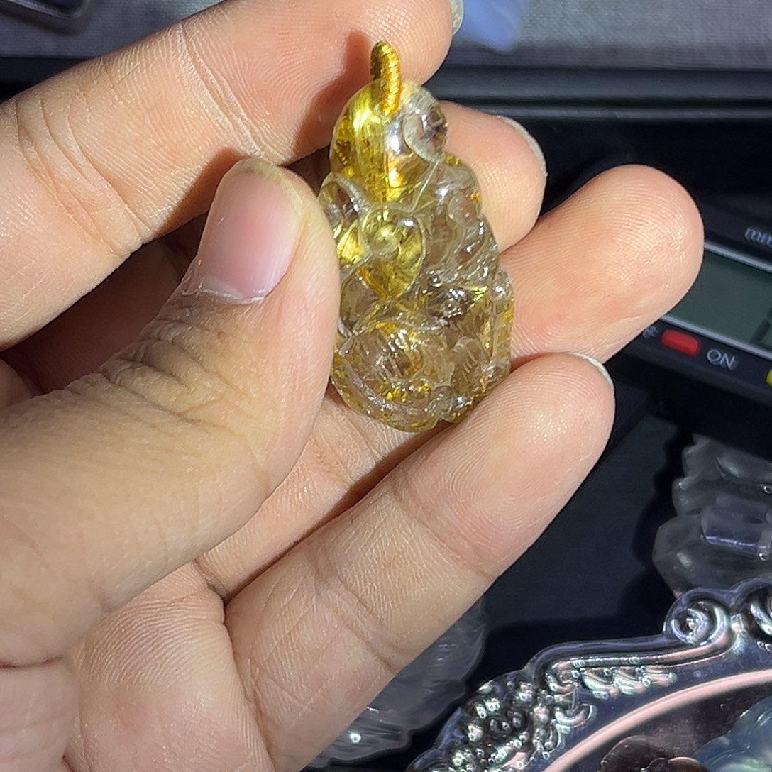水晶未镶嵌颈饰钛金