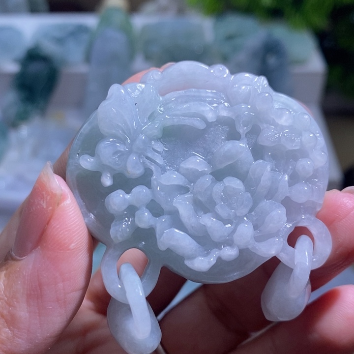 【闪购商品】翡翠挂件未镶嵌花