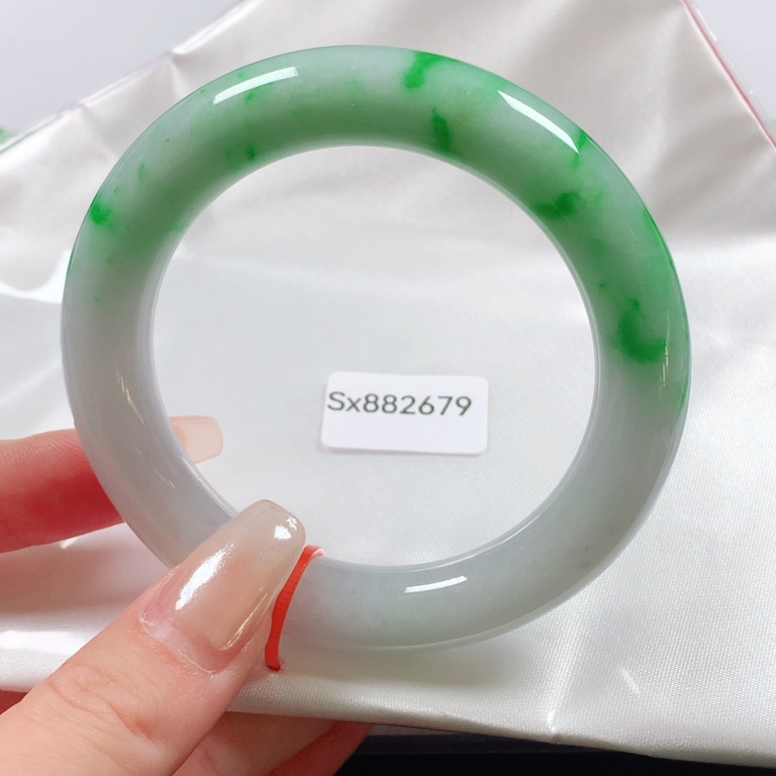 未镶嵌手镯（圆镯）翡翠天然翡翠手镯sx882679