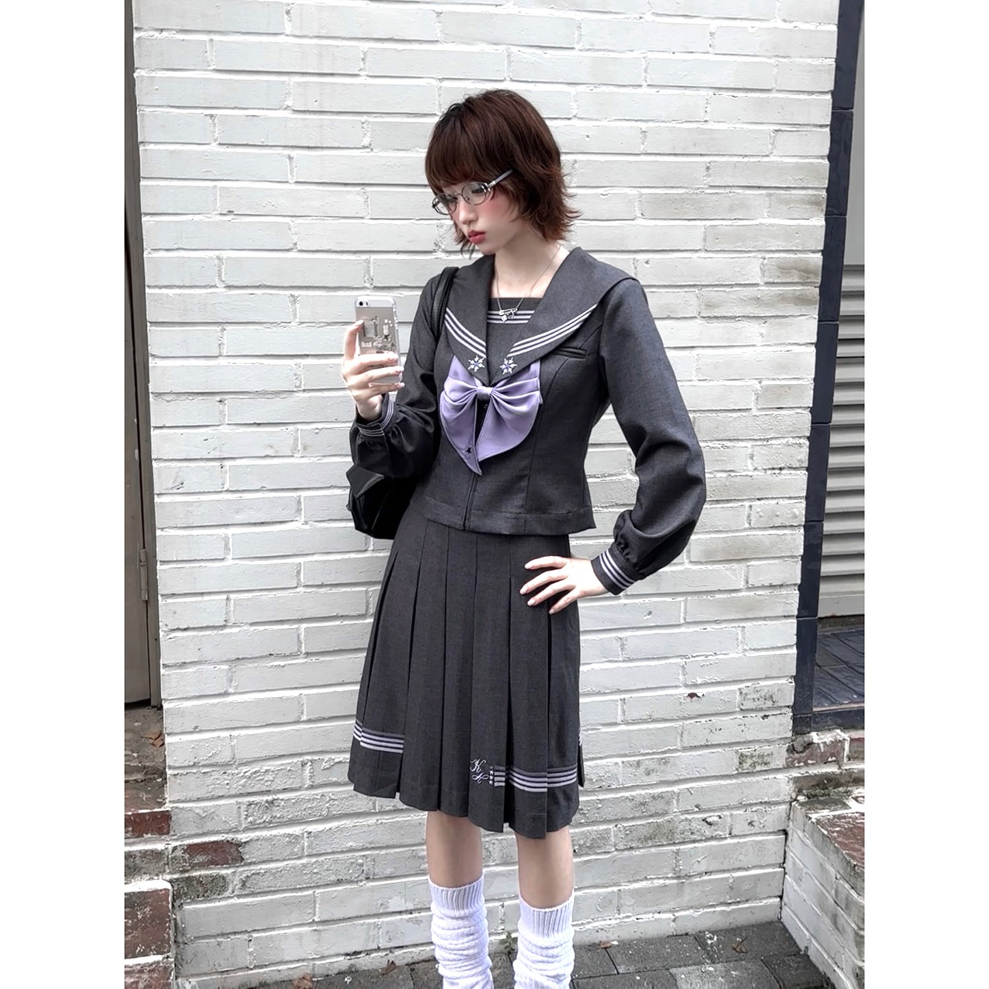【梗豆物语】雪霁百合*簌簌*中间服jk制服女套装学院风日系新款