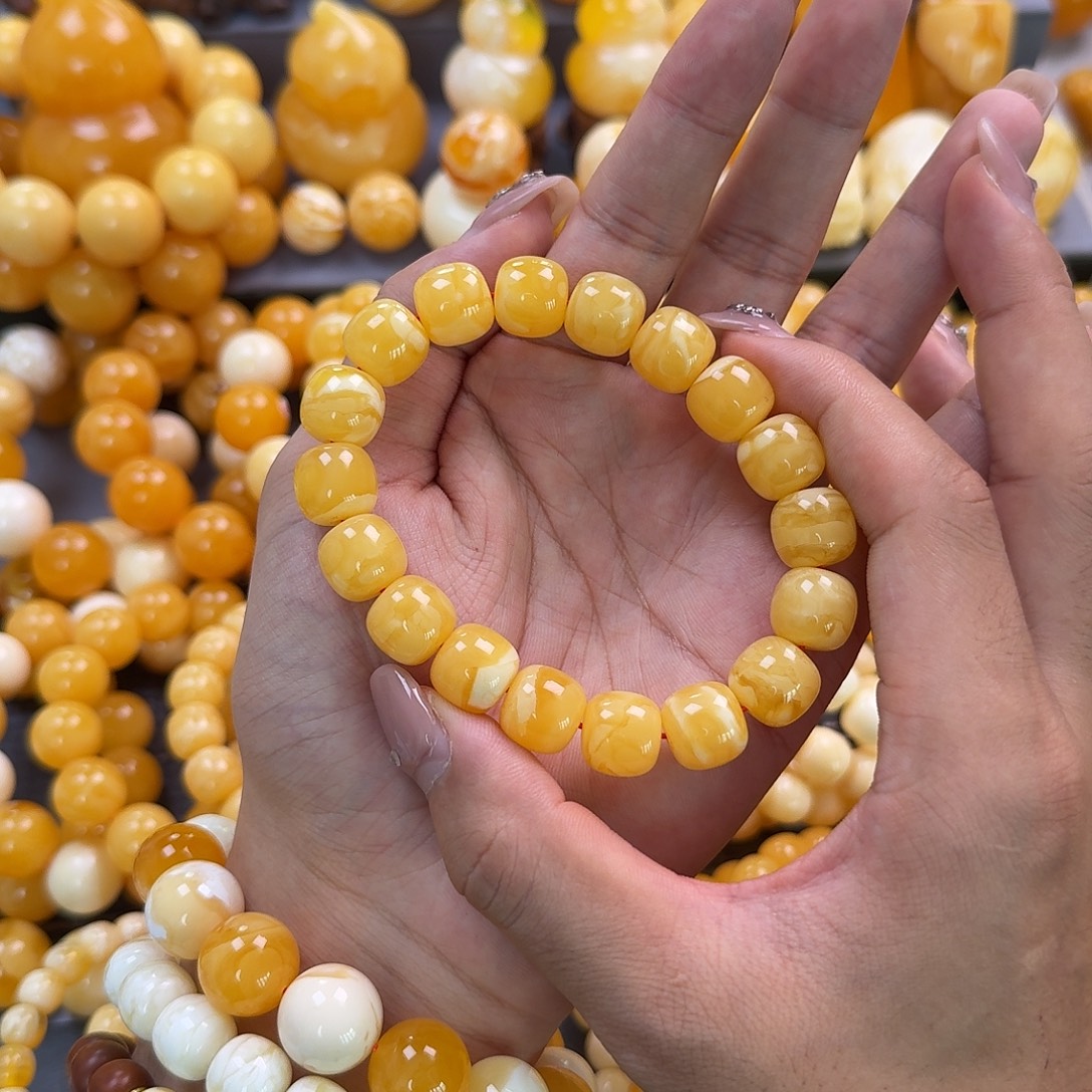 蜜蜡未镶嵌珠宝奇石同料13mm