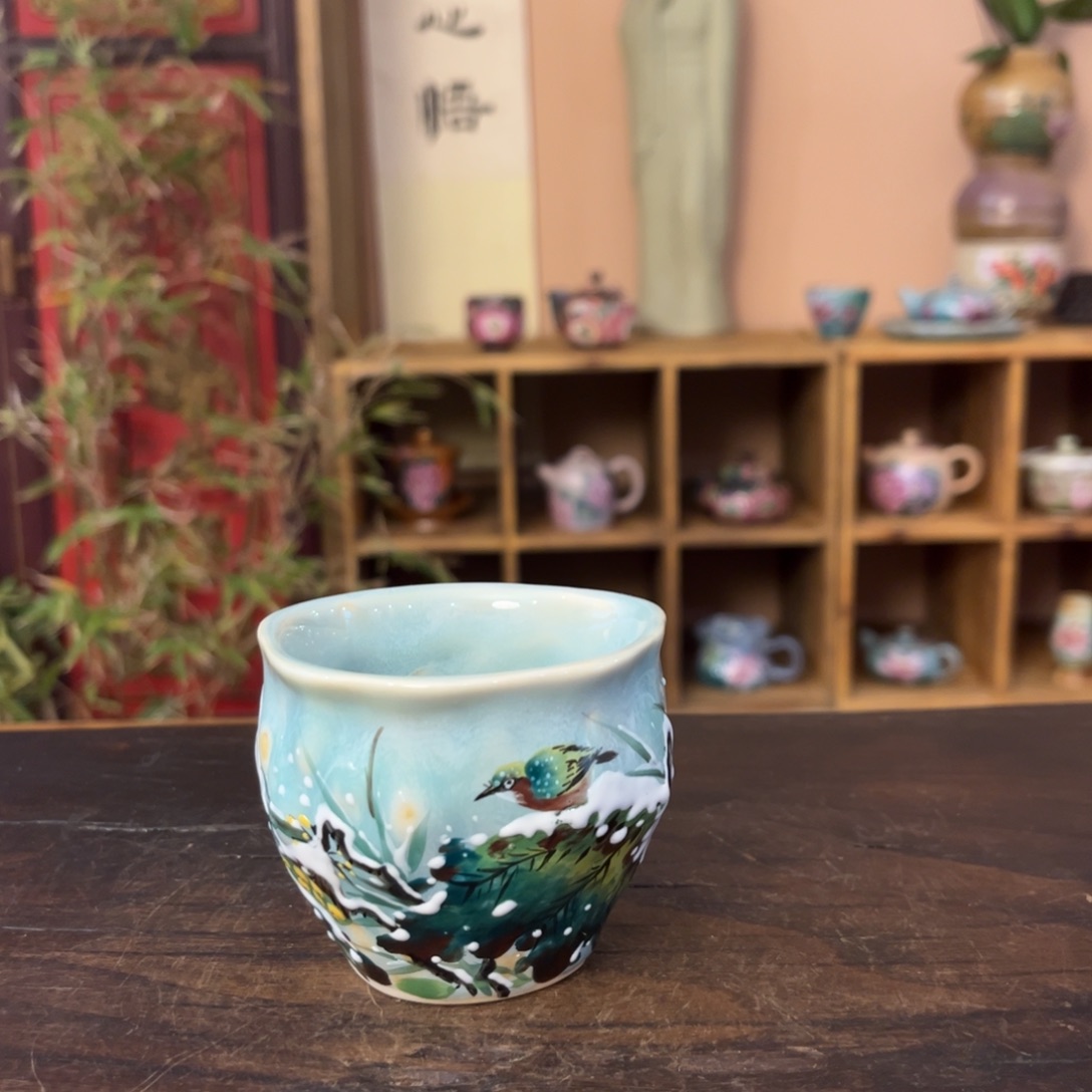 柴烧手工手绘陶瓷