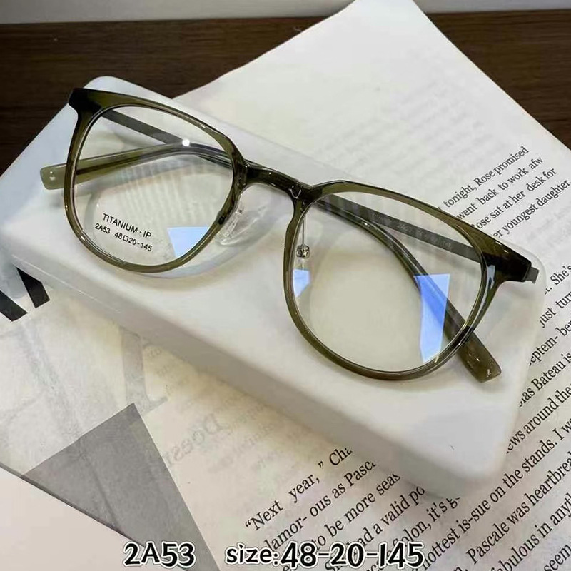2A53超轻tr90近视眼镜女韩版潮可配度数透绿色脸显小素颜复古方框