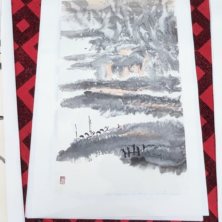 国画a****s三尺纯手绘国画作品