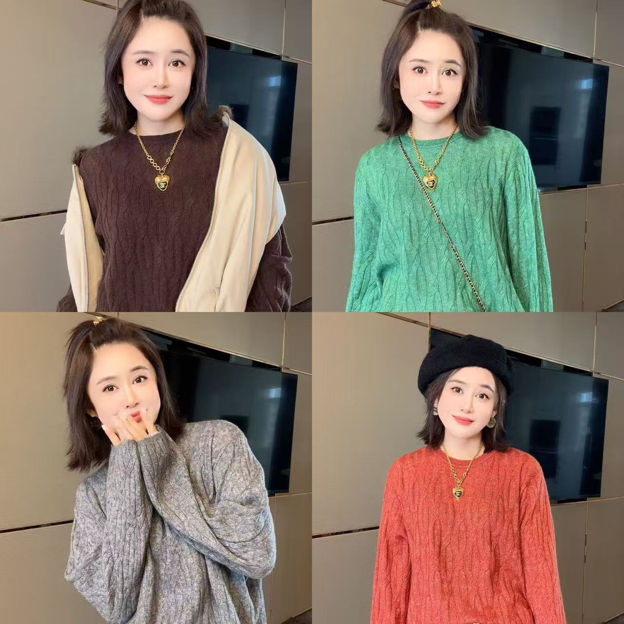 【麻花毛衣】圆领麻花毛衣3125639