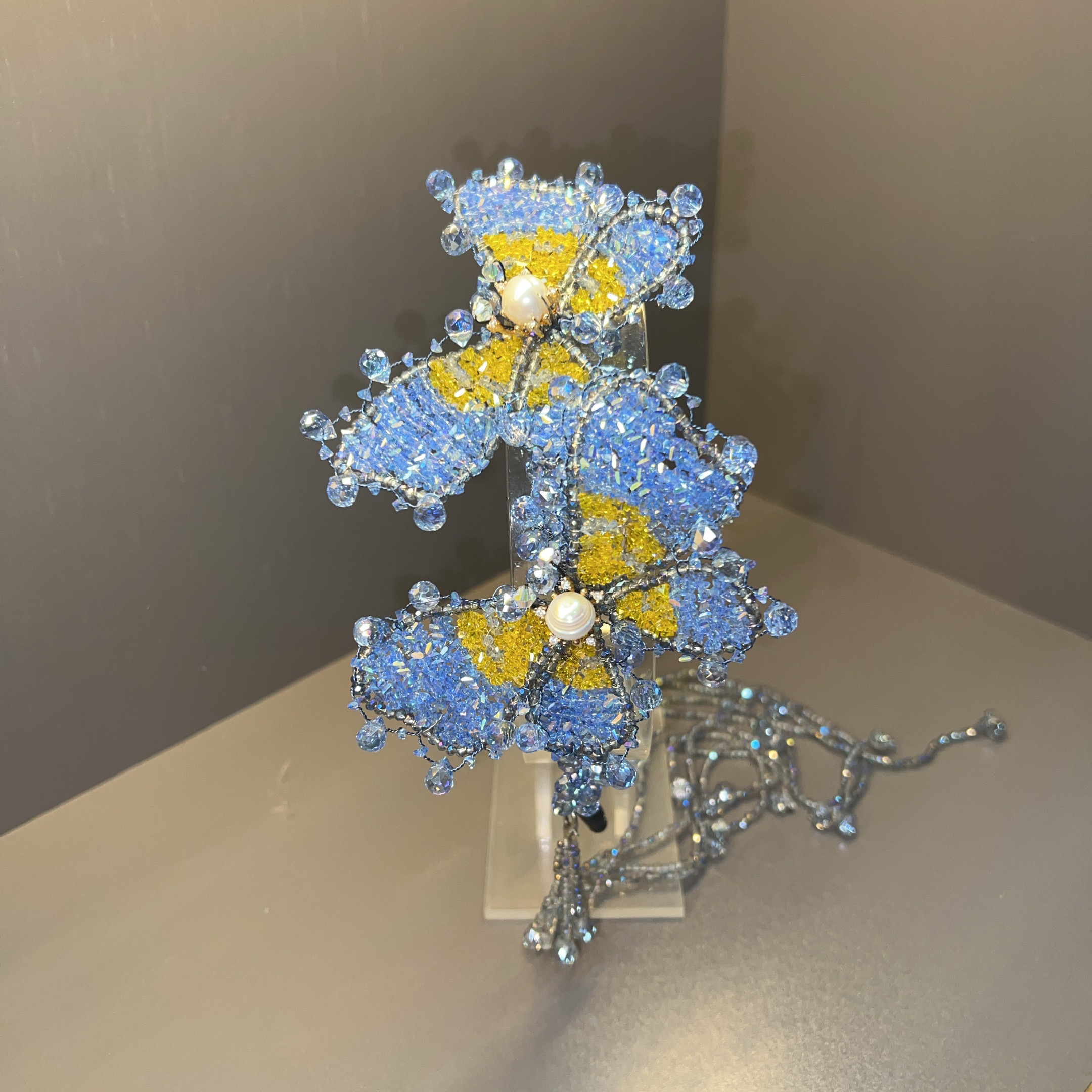 西子家莫奈北极冰川系列原创设计发箍气质百搭高级感日常流苏款