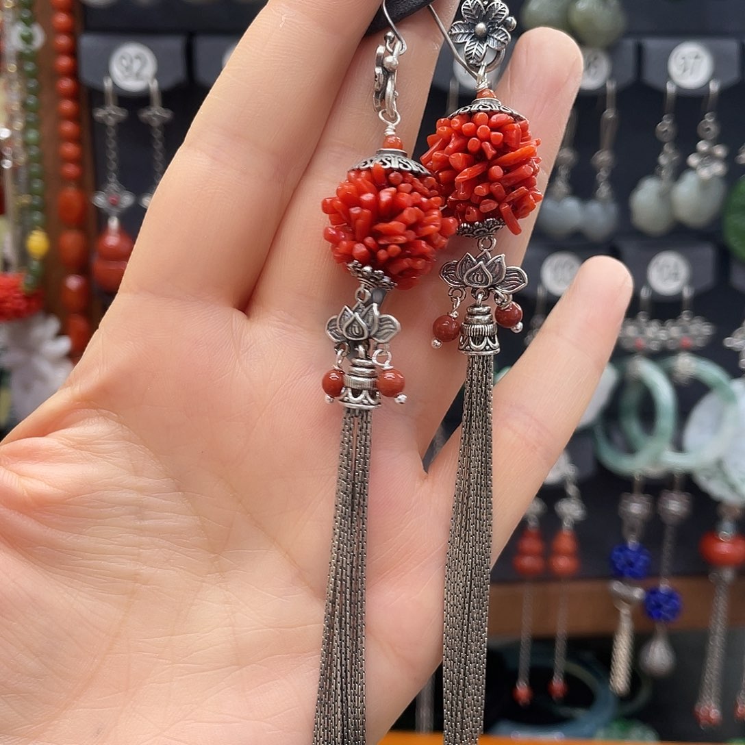 玛瑙/玉髓耳钉银S925镶嵌铁*391fhhhggh