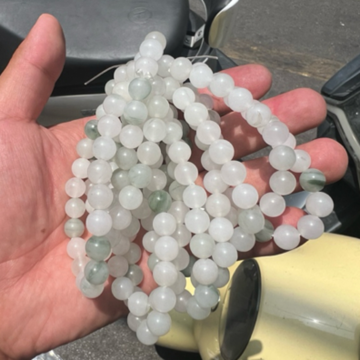 【天山翠卡8手串】新疆天然玉石天山翠玉卡8手串多样性拍一发一