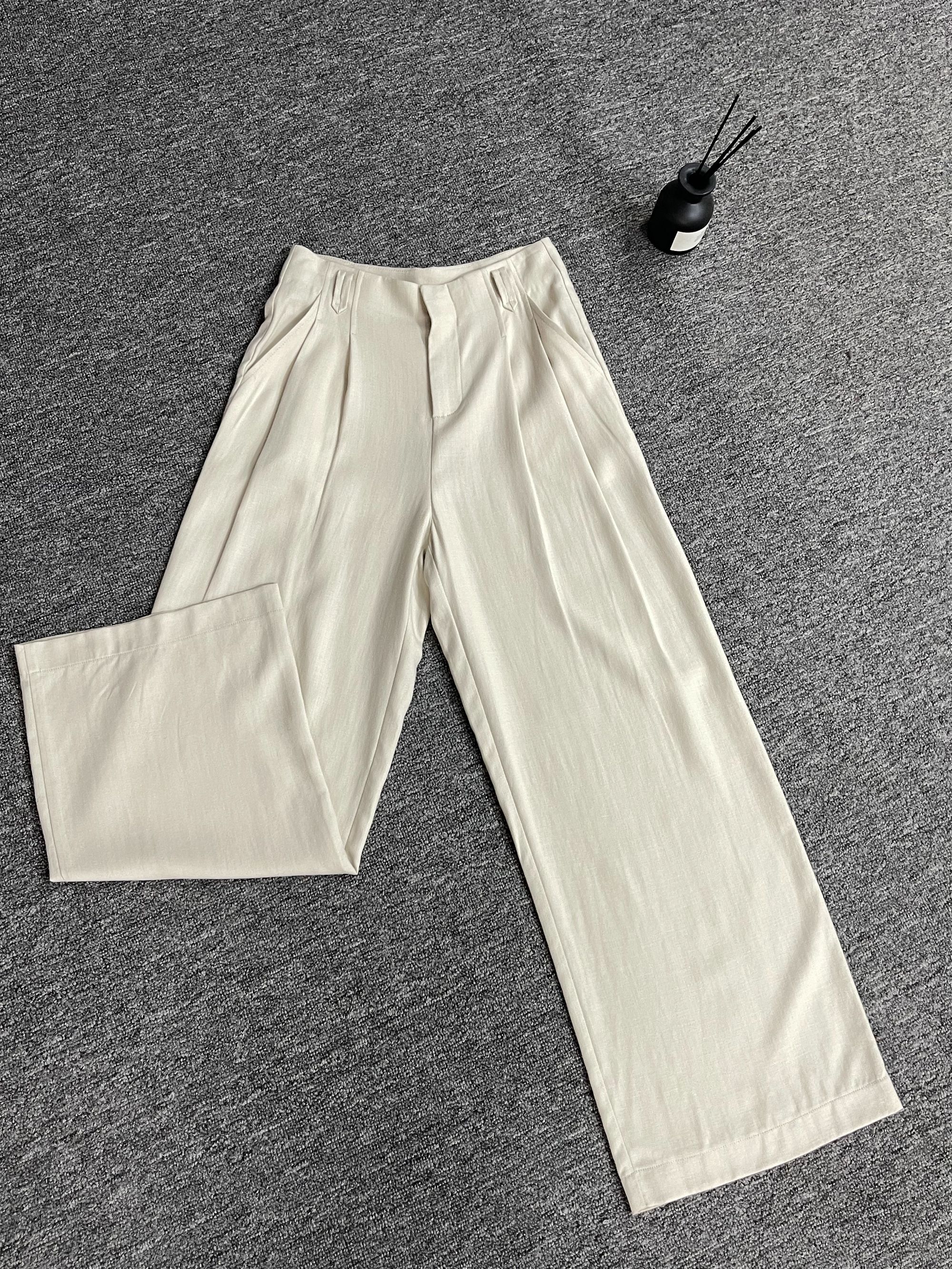 夏季高腰亚麻女裤爆款清凉透气休闲百搭宽松显瘦气质