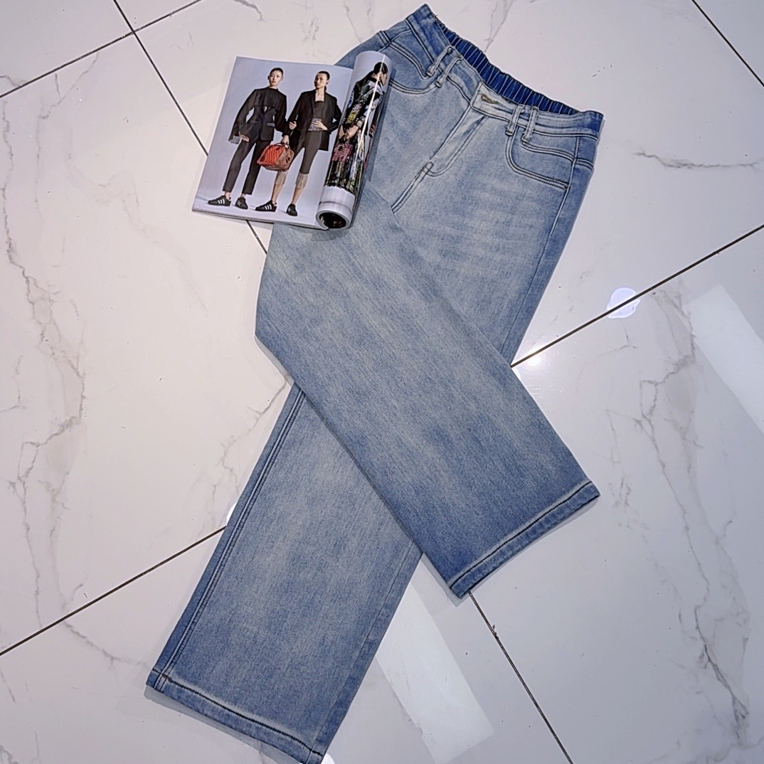 【娟姐精选】8362欧货加绒加厚直筒拖地时尚牛仔裤