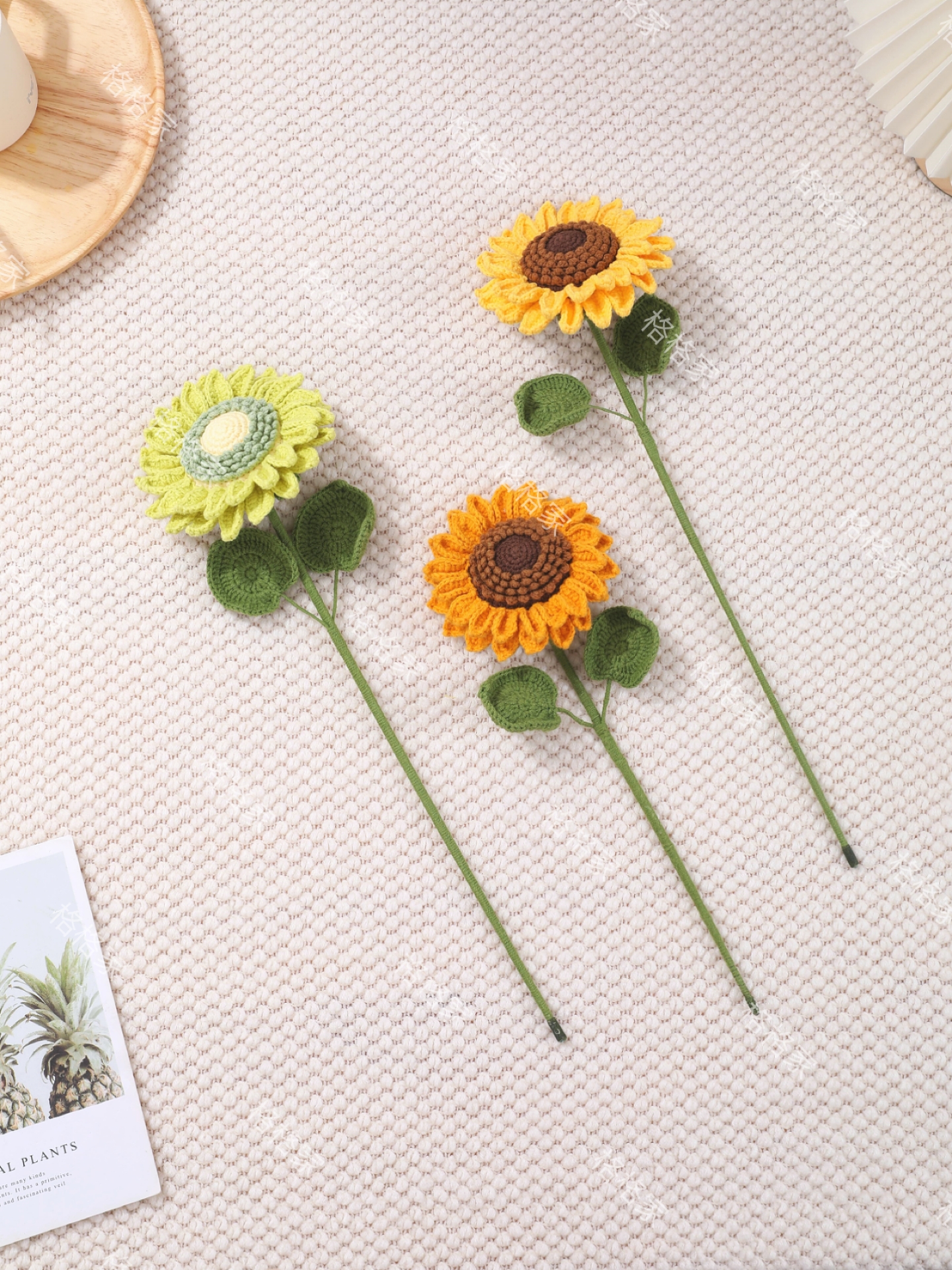 【满10枝包邮】手工非遗毛线花格格家钩针编织diy仿真家居摆件礼物